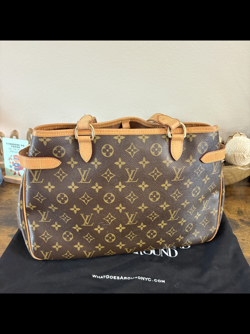 Louis Vuitton Brown Monogram Canvas Shoulder Bag